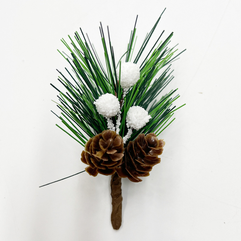 クロスボーダークリスマス装飾松葉挿しクリスマス装飾模擬松ぼっくり松葉クリエイティブギフトボックス DIY アクセサリー|undefined