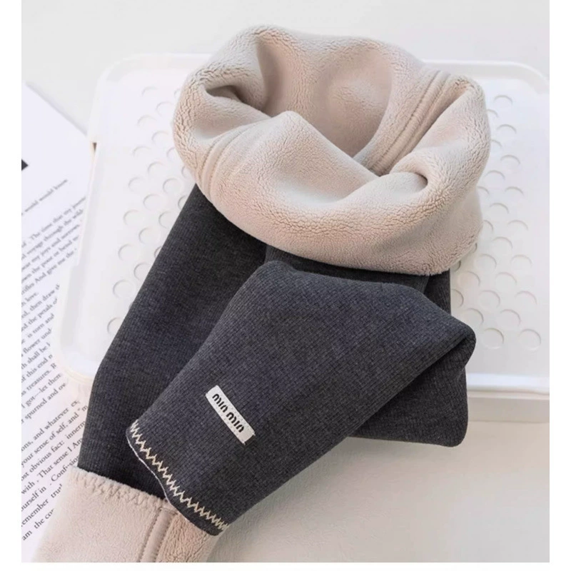 #500 г леггинсы для девочек зимние плюшевые толстые теплые брюки дикий детский бархат