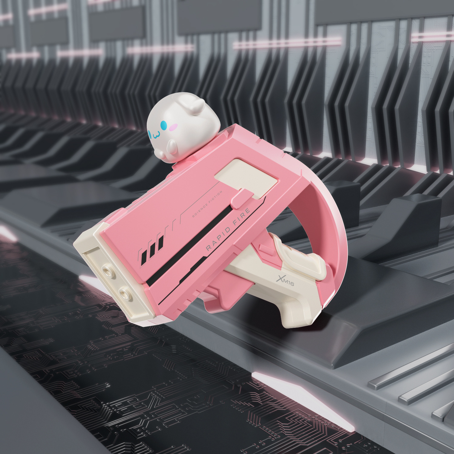 Pistola de agua transfronteriza juguete para niños muñeca de dibujos animados conejo gato perro pellizco muñeca pellizco pistola de agua playa al aire libre juego en el agua