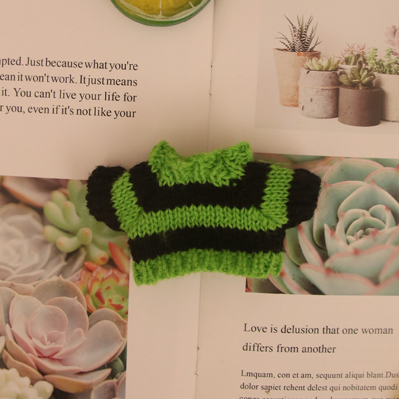 Suéter de perro de cabeza de 14cm 8 puntos bjd accesorios de muñeca pequeña muñeca de juguete 10 cm dientes faltantes ropa de muñeca de algodón