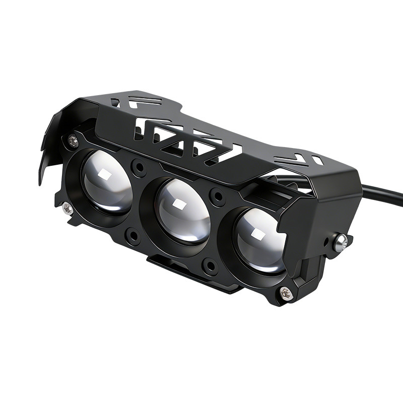 Lámparas de luz de vehículo eléctrico con lente de motocicleta de tres ojos de cuatro ojos de luz de alto alcance pavimentación de camino LED de concentración superbrillante