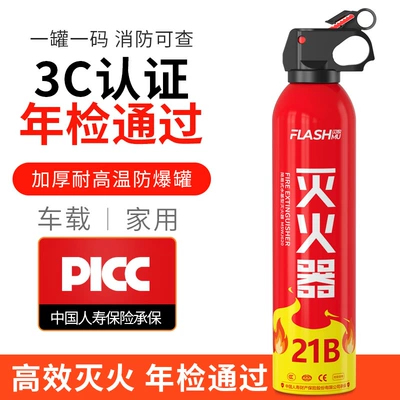 21B Vehicle-mounted Water-based Fire Extinguisher Vehicle Annual Inspection Vehicle Household Explosion-proof High Temperature-resistant Portable Fire-fighting Equipment (Vehicle fire extinguisher) - shanmu-21b-fire-extinguisher-620ml