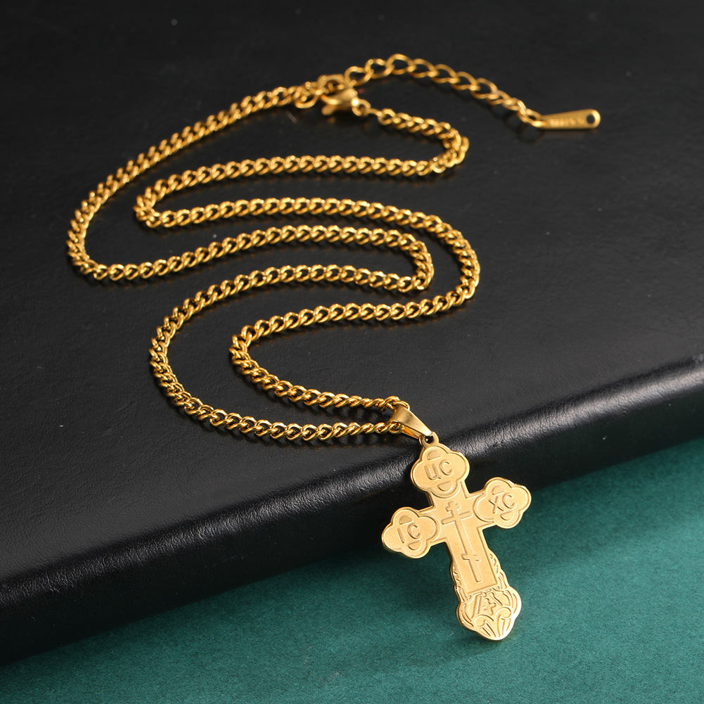 Cross Necklace For Men 304 Stainless Steel Pendant Jewellery_voghion.com