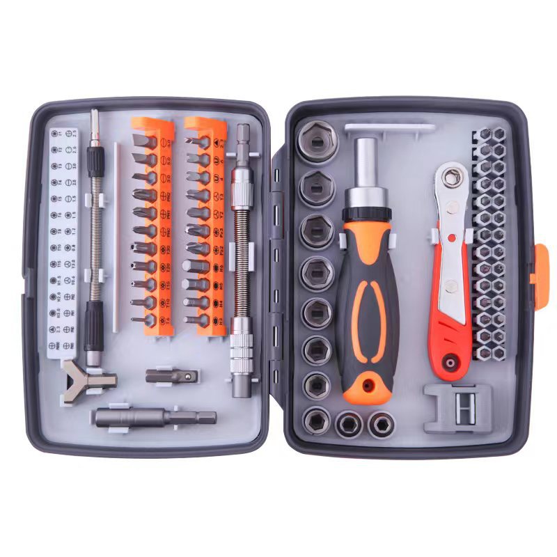 68 en 1 Combinación de trinquete destornillador traje hogar multifunción herramienta de reparación destornillador de mano traje al por mayor