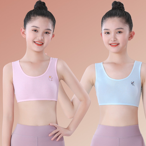 Girls underwear summer children's underwear developmental period primary school girls 6 to 12 years old girls vest stage one
