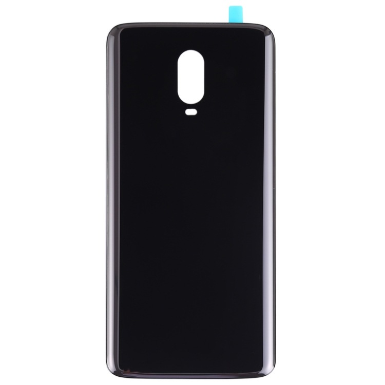 Aplicable para OnePlus 6T cubierta trasera de batería brillante original (color: negro)