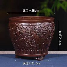 紫砂花盆 陶瓷花盆 君子兰兰花盆 腊梅花盆四季海棠花盆