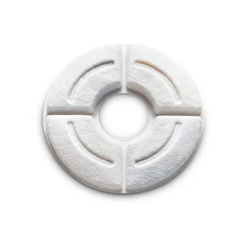 Recambio de filtro para bebedero de mascotas (redondo), con carbón activado de coco y resina, filtro de algodón