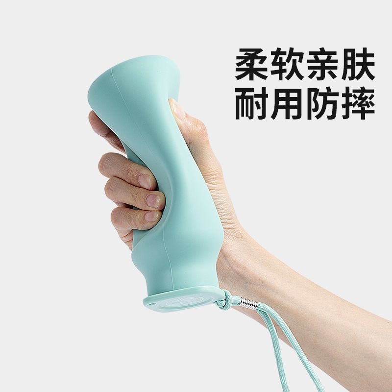 New portable food-grade silicone water cup, anti-fall and high-temperature resistant, foldable, 600ml, suitable for both hot and cold beverages, space-saving