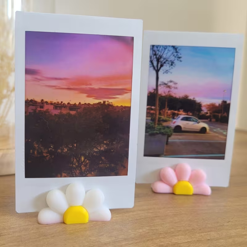Cross-Border Popular 3D Printed Daisy Photo Frame Desktop Ornament Plastic Photo Frame