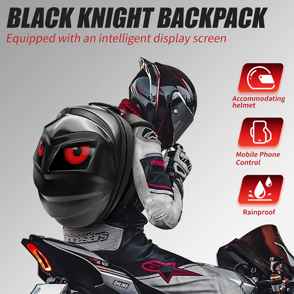 Crelander Black Knight backpack LED backpack motorcycle backpack display screen waterproof helmet cross -mirror