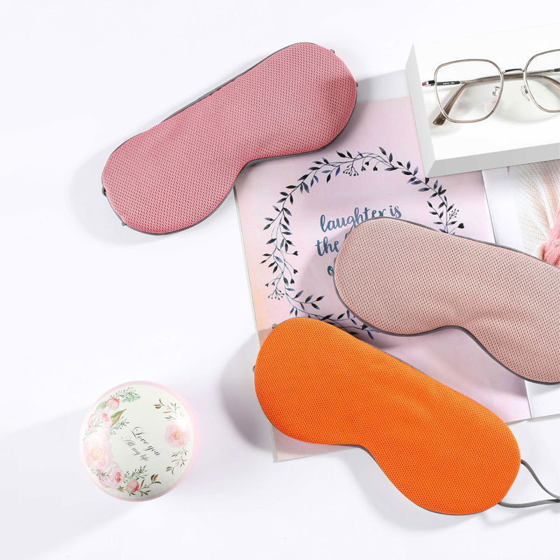 Máscara de ojo de sueño de doble cara cálida sombreado máscara de ojo transparente transpirable pequeño regalo logotipo impreso máscara de ojo de dormir no seda