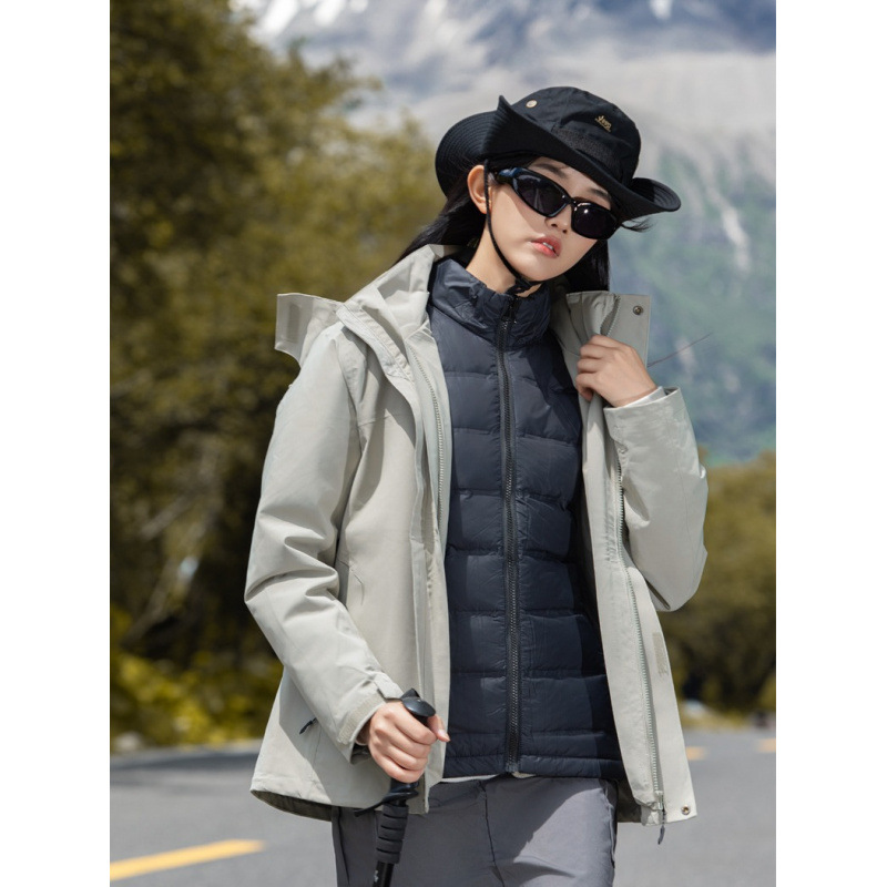 Capa de asalto de cáscara dura al aire libre hombre 3 - en - 1 chaqueta de alta gama mujer a prueba de viento impermeable a prueba de lluvia tormentosa ropa de montaña turística