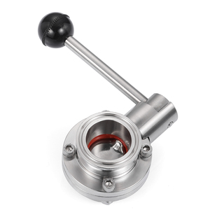 Ll316L Stainless Steel Sanitary Quick-Install Butterfly Valve Food Grade Manual Butterfly Valve Quick-Connect Clamp Valve Chuck Joint