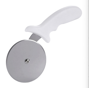 Pancake knife stainless steel pizza cutter single wheel round pizza roller cutter black handle large pizza cutter