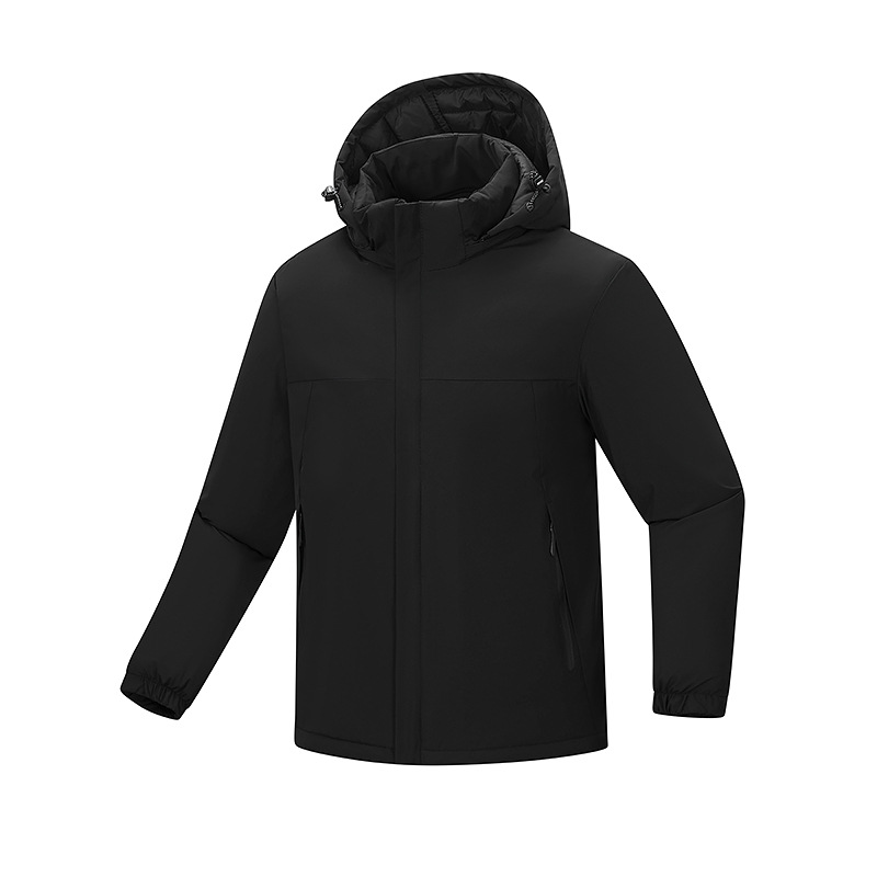 Autumn and winter fashion hooded cotton jacket with detachable hood, men's business casual cotton coat, large size wholesale with printed logo