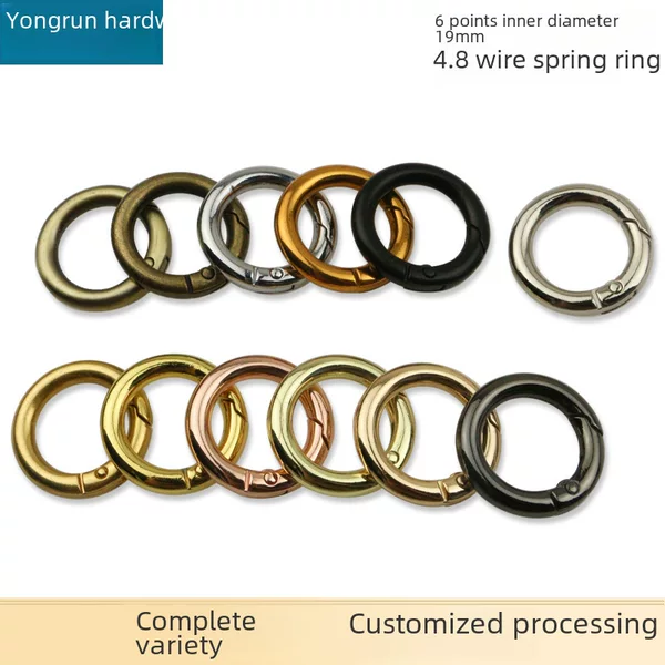 6 points open spring ring connection buckle open ring luggage hardware accessories hook buckle inner diameter 1.9cm