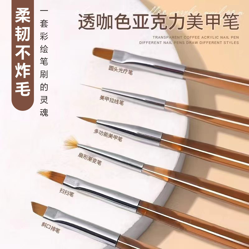 High-Quality Nail Art Brush Set for Line Drawing, Phototherapy, and French-Style Round Head Flower Painting Nail Art Tool Kit