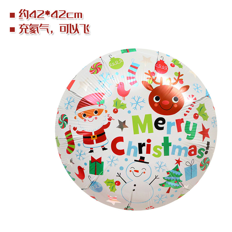 Tienda ventana Decoración Accesorios juguete globo Navidad caramelo muleta ancianos muñeco de nieve árbol de Navidad globo foto