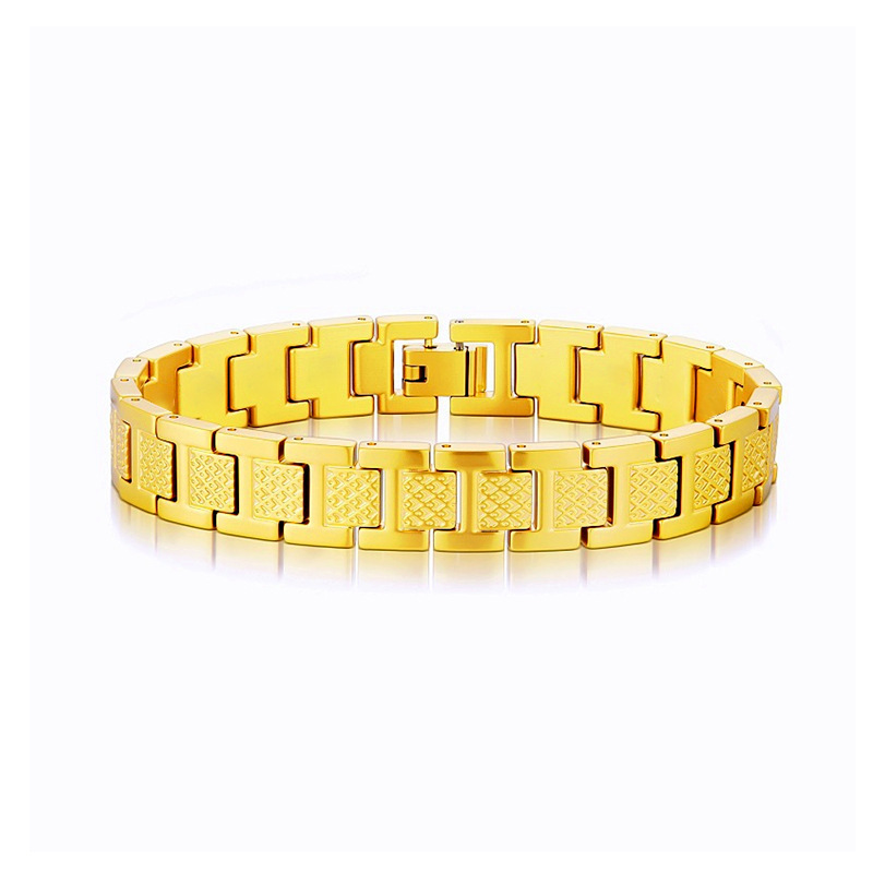 Krokodilmuster-Armband Bestseller Europa und Amerika Titan-Stahl-Magnet-Armreif Herrenschmuck modischer breiter Edelstahl wasserdicht Armband
