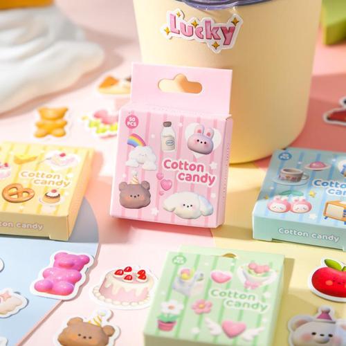 Mr. Paper boxed stickers, marshmallow series, cute cartoon small pattern sealing stickers, hand account decoration collage