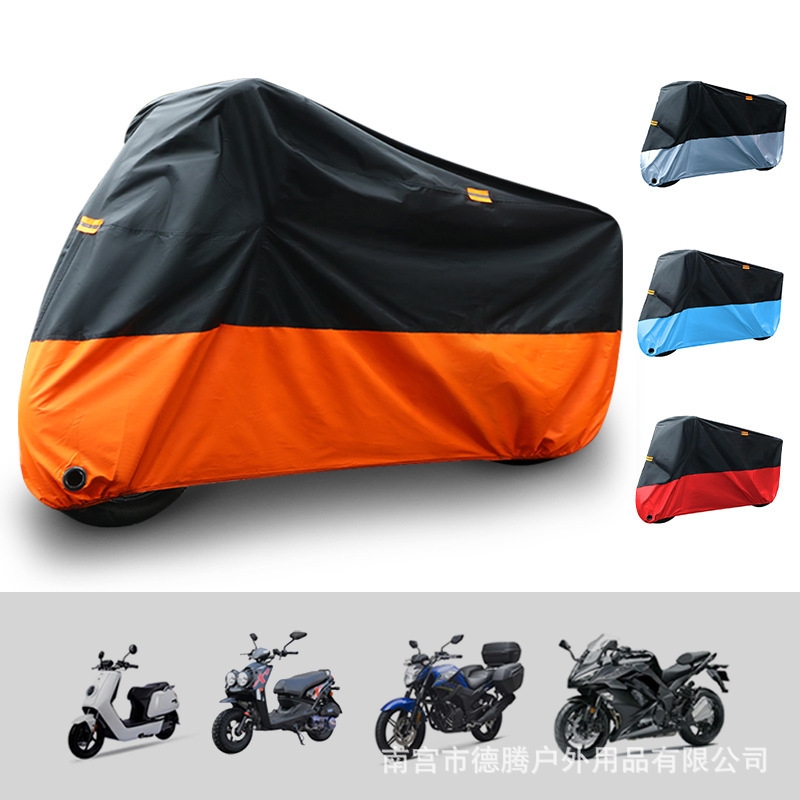 Cross-border exclusive motorcycle cover, sun-proof, rain-proof, dust-proof, thickened, color-blocked, electric vehicle sunshade protective cover