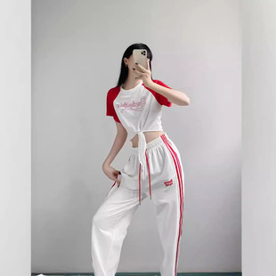 Summer New Sweet Cool Dance Jazz Practice Pants Jazz Dance Costume Women's Suit Hip Hop Street Dance Women's Performance Costume