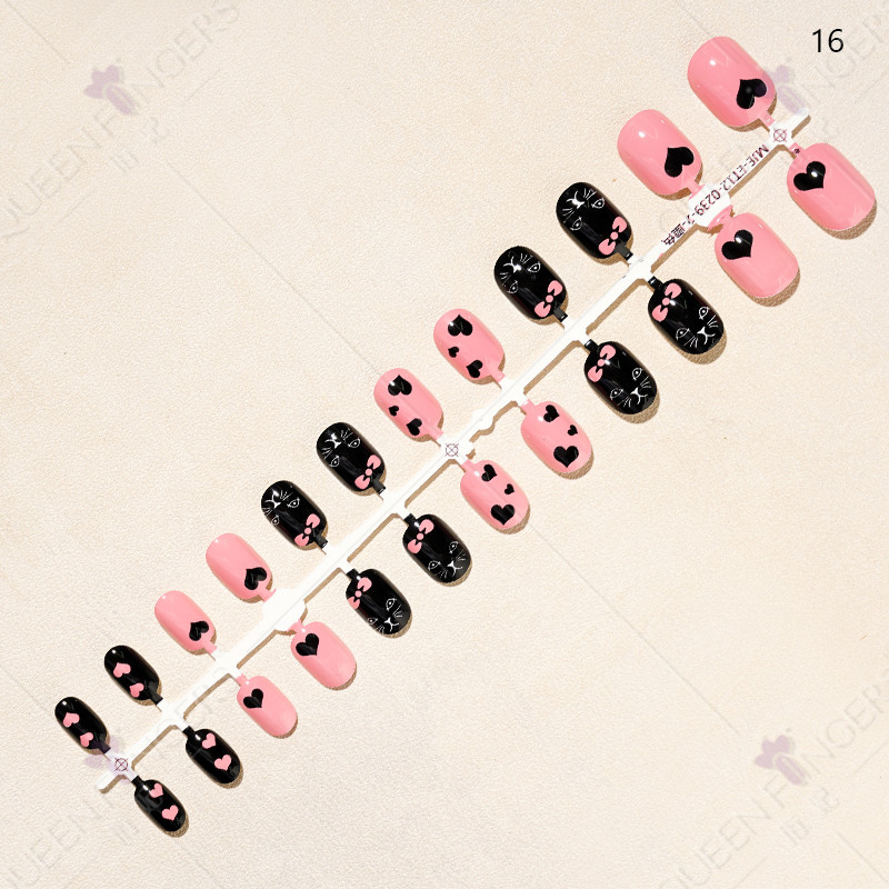 Nuevo manicure 24 piezas de banda de desgaste de uñas productos terminados manicure niños parches manicure productos terminados manicure