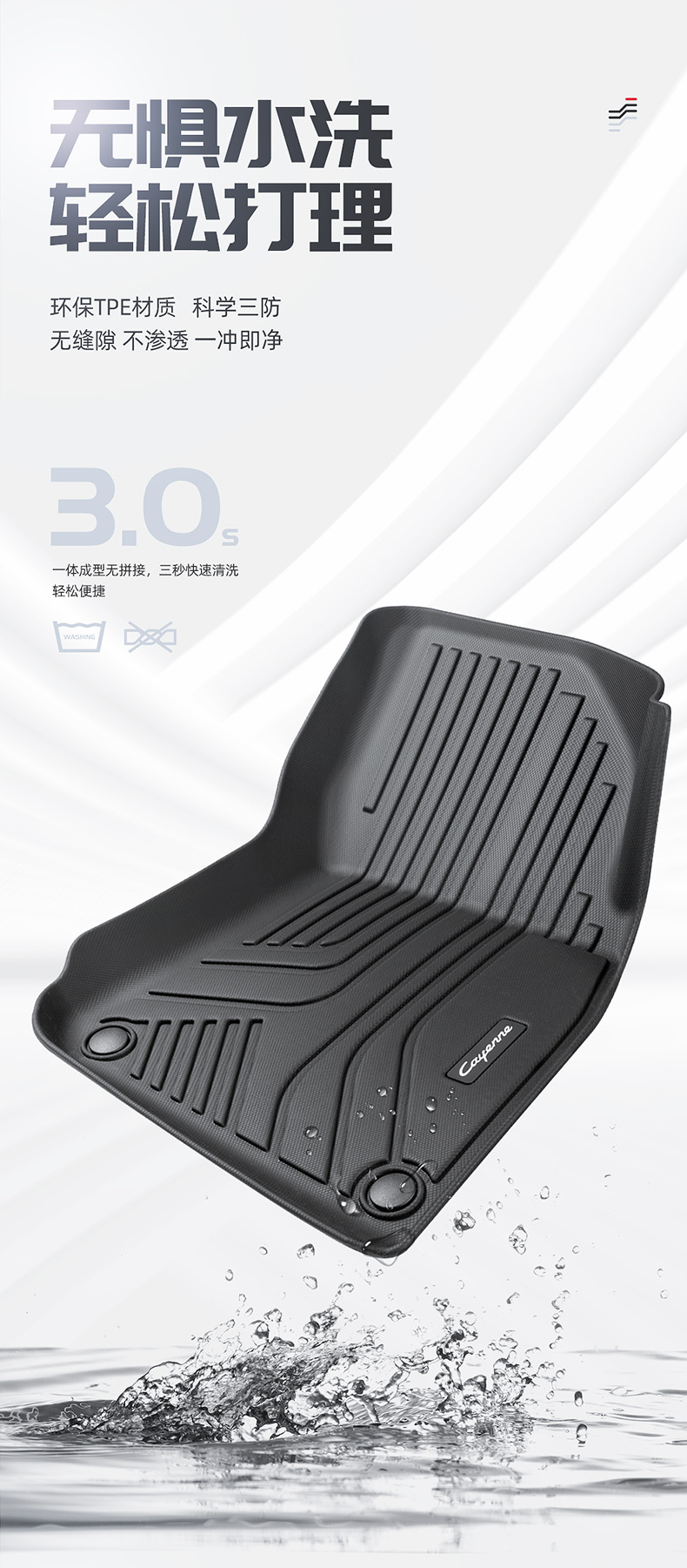 Cross-border wholesale tpe car floor mats fully enclosed waterproof dedicated to BMW Audi Volkswagen interior modification