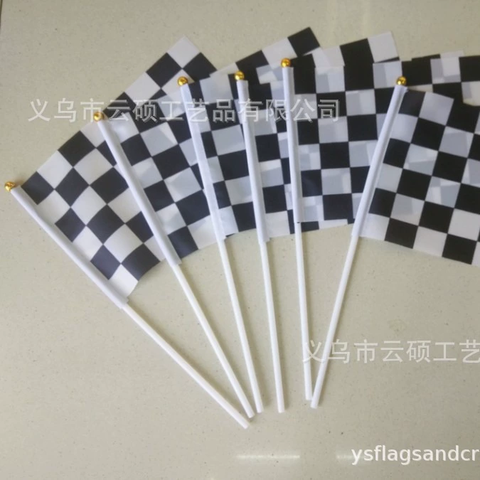 № 7 20*30 см гоночный ручной флаг F1 гоночный черно-белый клетчатый гоночный ручной флаг Конец флаг Гоночный флаг
