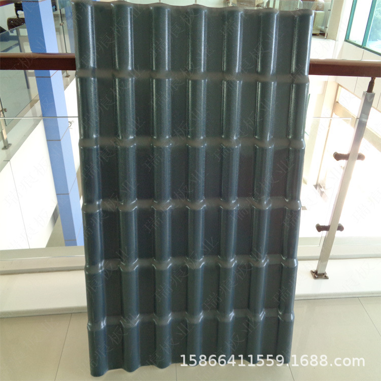 菏泽巨野曹县郓城pvc树脂瓦屋面pvc塑料仿古一体瓦屋檐pvc封檐板