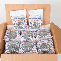 304 steel wire ball cleaning ball independent packaging household stainless steel pot scrubber dish brush pot wire ball supply wholesale