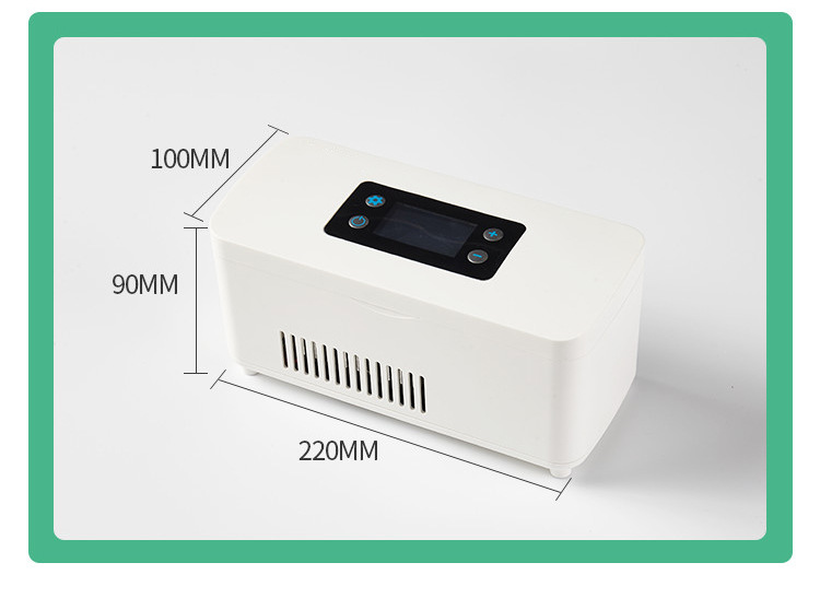Medicine Car Refrigerator, Insulin Low-Temperature Storage Box, Mini Portable Medicine Box with Temperature Control for Travel
