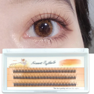 Scarecrow False Eyelash Segmented Hair Single Cluster Fishtail Eyelash Dovetail Natural Cross Self-Grafting 0.07
