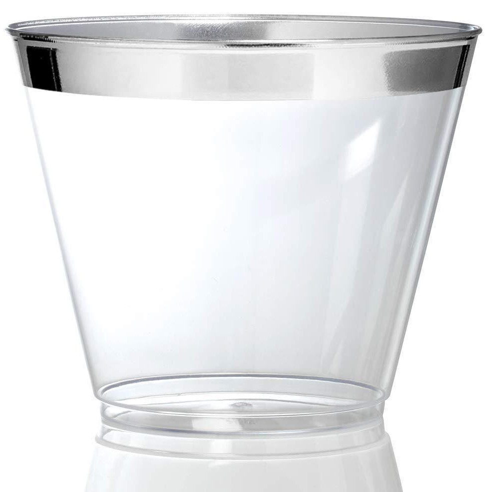 9oz bronceado patrón de plástico desechable copa de vino taza de comida occidental de aire potable PS Copa