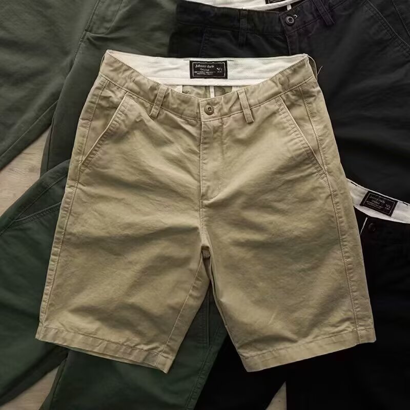 Men's Summer Thin Cargo Shorts, Loose Fit, Casual Mid-Length Pants, Straight Leg, Trendy Riding Pants