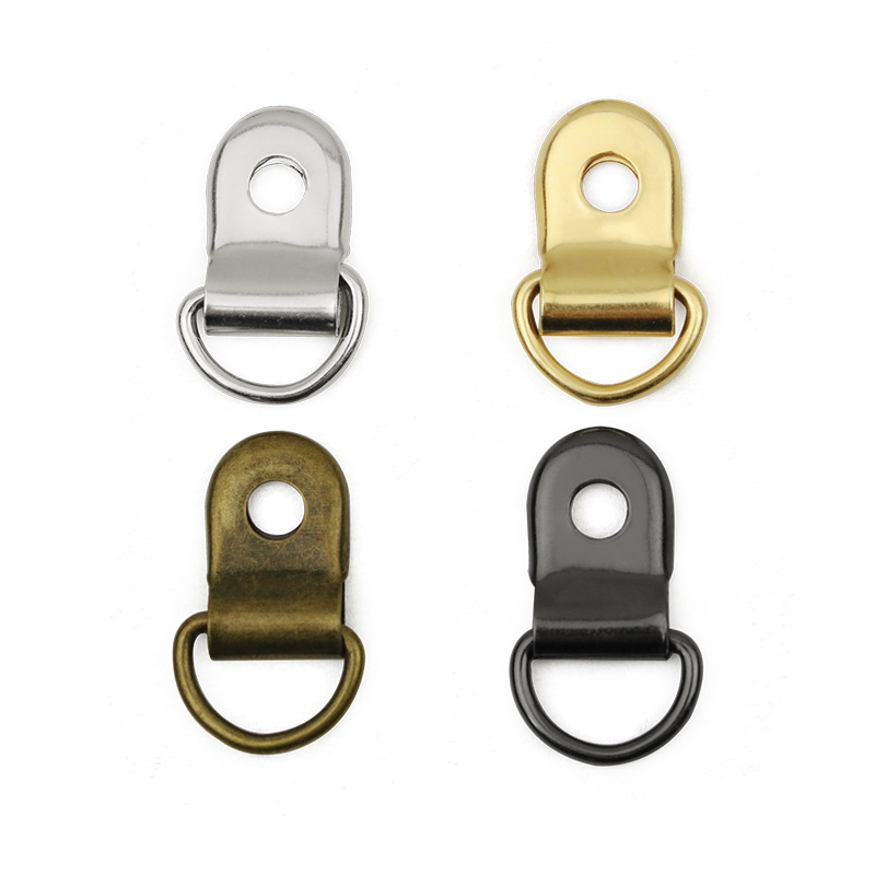 Bolsa de accesorios de hardware hierro D hebilla anillo de tiro metal correa de ropa zapato hebilla de hierro marco de fotos anillo de gancho de un solo agujero