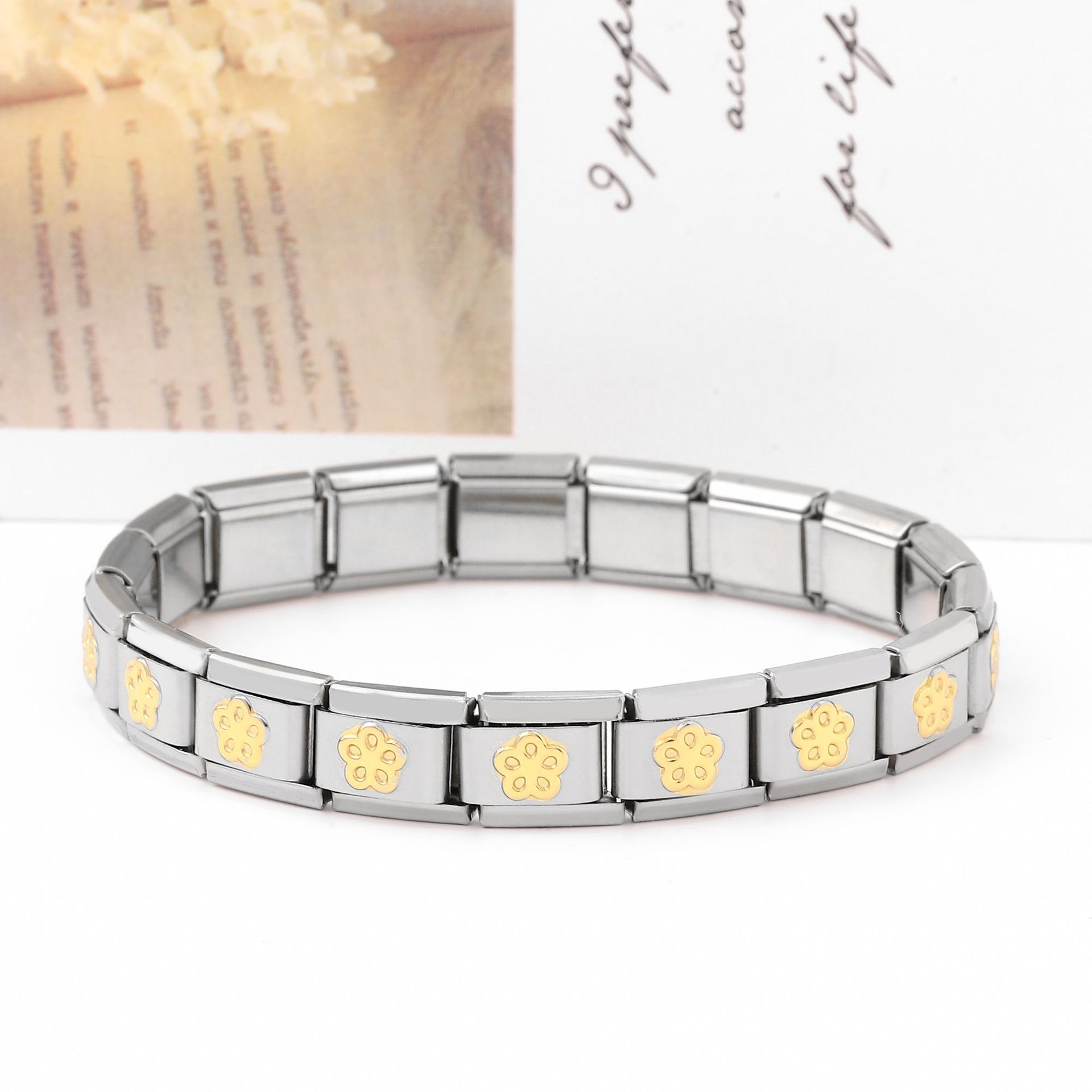1 Piece Stainless Steel Gossip Bracelet Module Accessories display picture 1