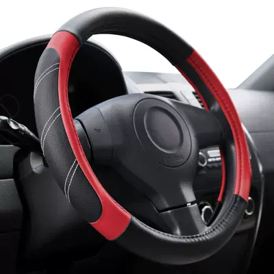 Steering wheel cover elastic handle cover without inner - red-38cm