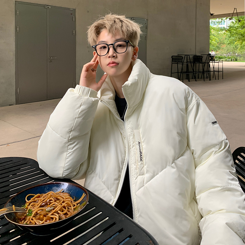 Jinjiang abrigo de algodón acolchado de invierno de los hombres de moda suelta soporte collar de algodón acolchado abrigo de algodón engrosada mapache de algodón abrigo de pan retro americano