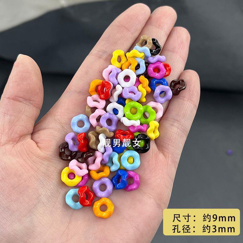 Ondas de laple falda anillo acrílico diy pulsera de cuentas hecha a mano cadena de accesorios accesorios