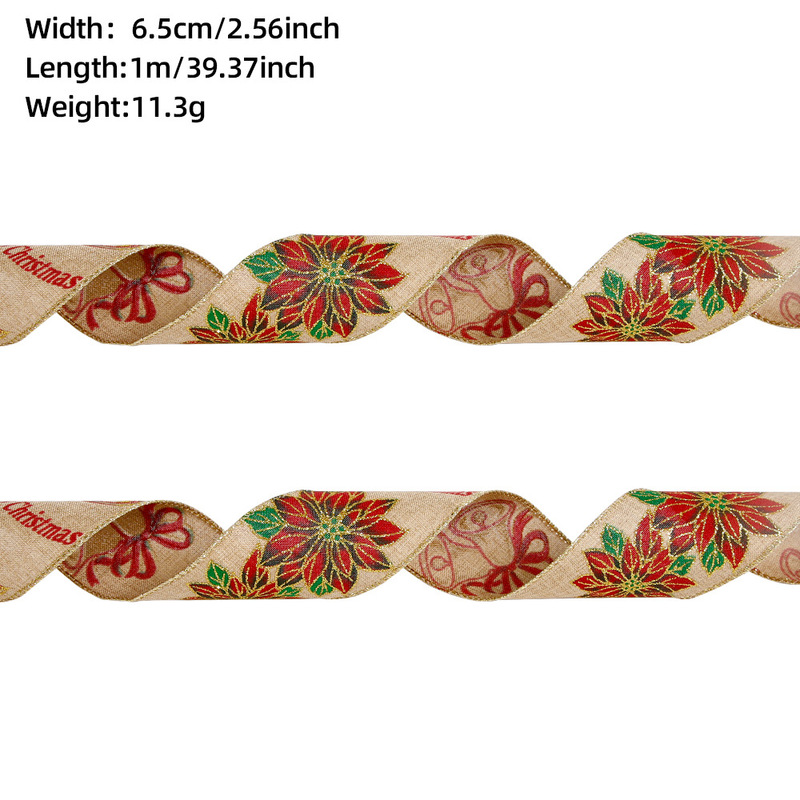 6.5cmクリスマスリボン飾りクリスマス装飾品ギフトボックス|undefined