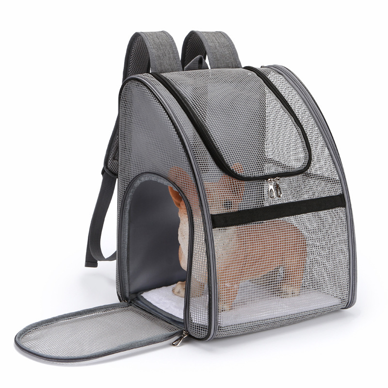 Artículos para mascotas, nueva bolsa de transporte portátil transfronteriza para perros, mochila cómoda y transpirable para gatos y perros.