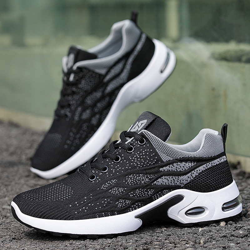 Men's Sports Shoes 2025 New Spring and Summer Men's Shoes Mesh Breathable Running Shoes Trendy Korean Style Lightweight Casual Shoes Foreign Trade