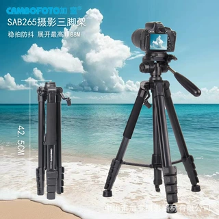 CAMBOFOTO SAB265摄影三脚架手机直播相机拍摄脚架户外钓鱼灯支架