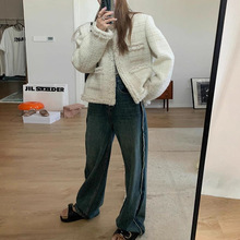 2025年 比利时新贵奶fufu精致毛边小香外套女冬圆领气质上衣