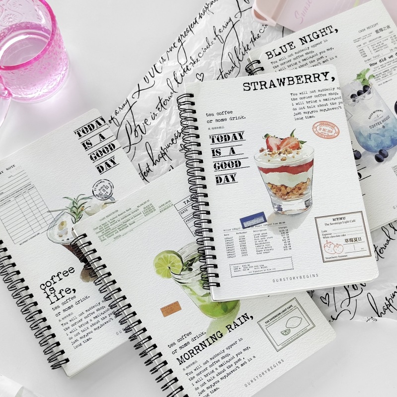 Primero producto B5 cuaderno de bobina simple ins viento alimentación impresión de color cuaderno de mano de registro de estudiantes cuaderno de línea horizontal