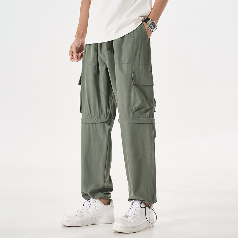 Trendy Detachable Cargo Pants for Men, Spring Fashion New Arrivals, Convertible Leg Length, Cross-Border Trendy Detachable Cargo Pants for Men, Spring Fashion New Arrivals, Convertible Leg Length, Cross-Border