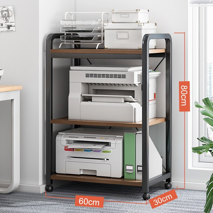 Estante de almacenamiento de la impresora Estante de almacenamiento multicapa de piso Estante secundario Estante de almacenamiento de escritorio de oficina Armario de almacenamiento de la impresora