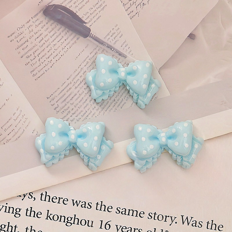 폴카 도트 보우 블루